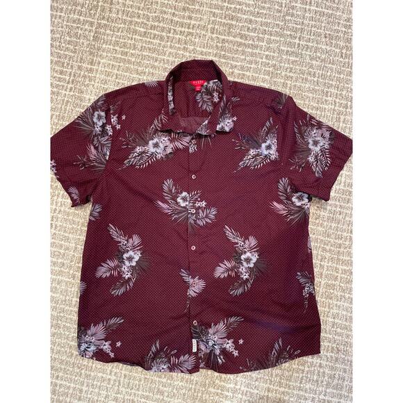 Men’s XXL GUESS Short sleeve Button-down Cotton Shirt - Picture 1 of 5